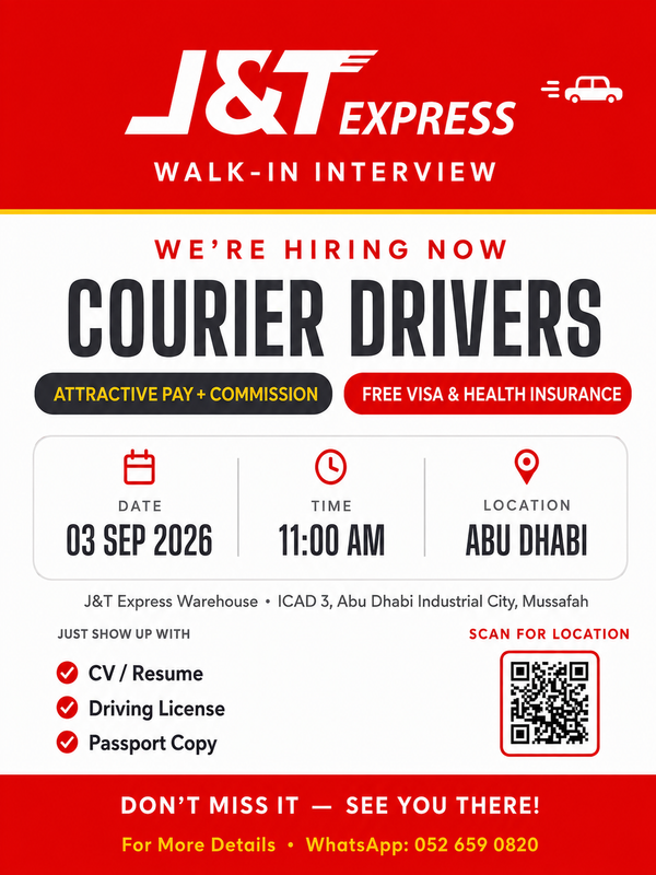 J&T Express Walk in Interview Poster