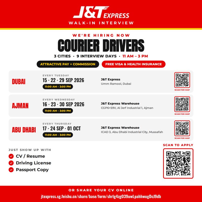 J&T Express Walk in Interview Poster