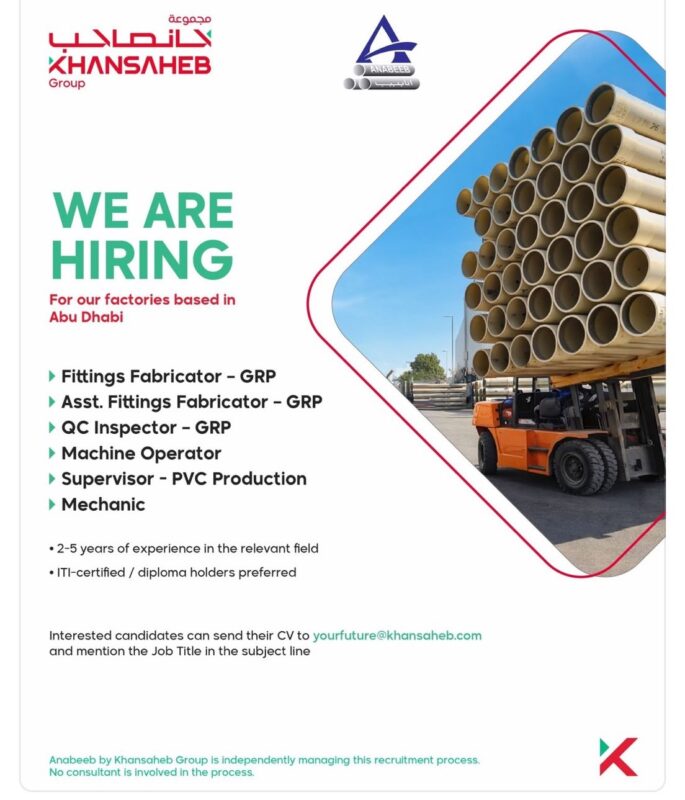 Khansaheb Group Recruitment in Abu Dhabi