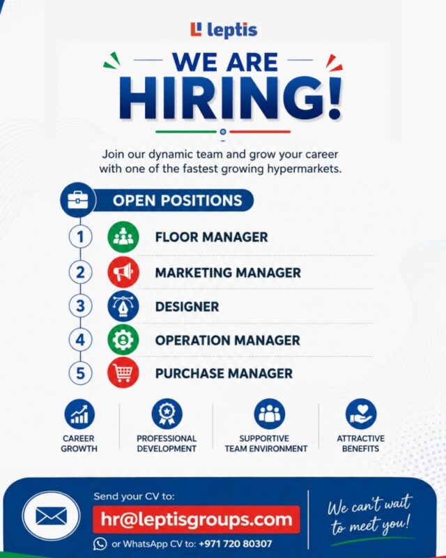 Leptis Groups Recruitment Poster