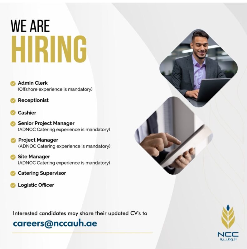NCC Catering Recruitment Poster