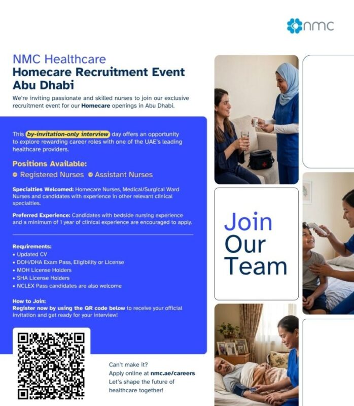 NMC Healthcare Homecare Recruitment Poster