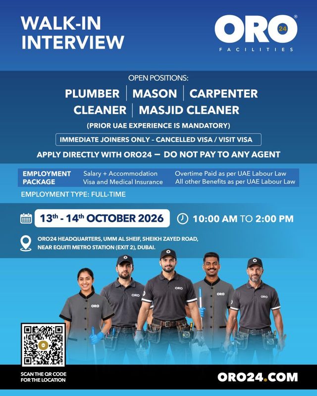 ORO24 Developments Walk in Interview Poster