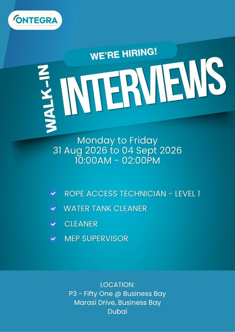 Ontegra Walk in Interview Poster