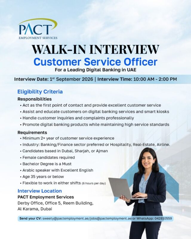 PACT Walk in Interview Poster