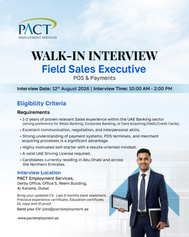 PACT Walk in Interview Poster
