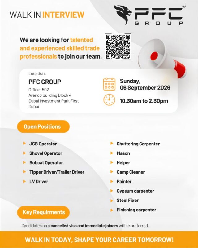 PFC Group Walk in Interview Poster