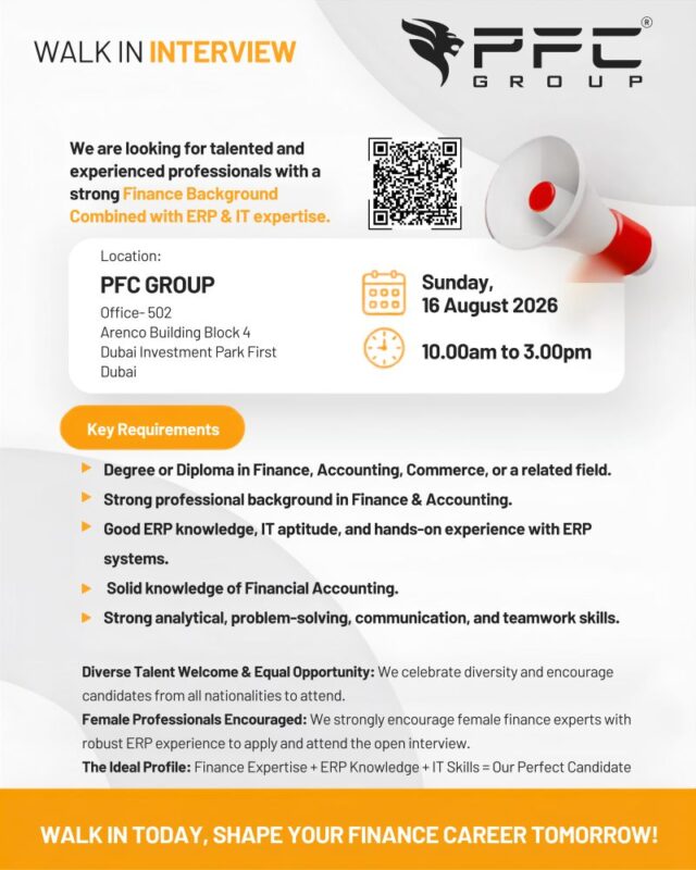 PFC Group Walk in Interview Poster