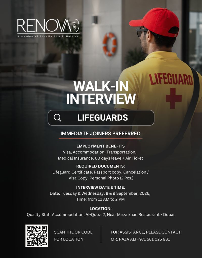 Renova 360 Contracting Walk in Interview Poster