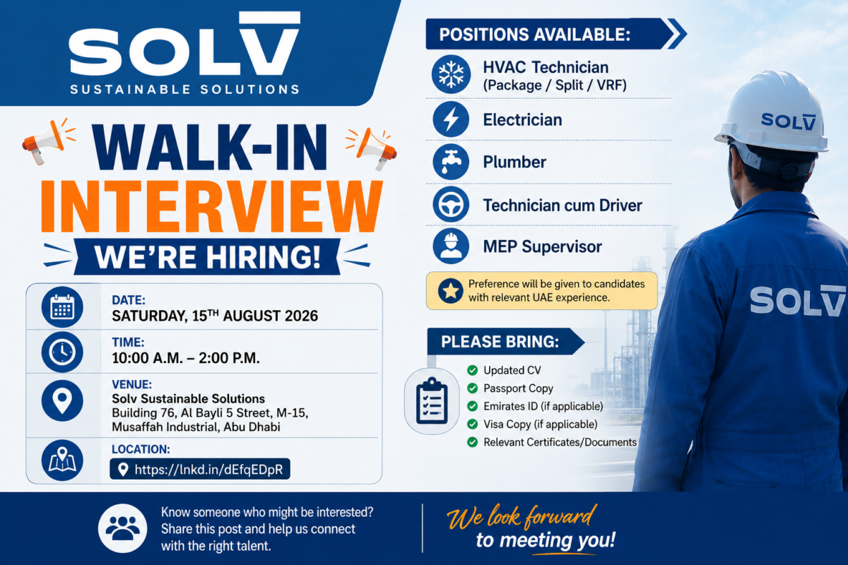 SOLV Group Walk in Interview Poster