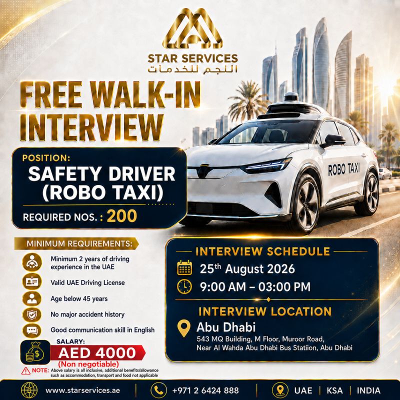 Star Services FM Walk in Interviews Poster
