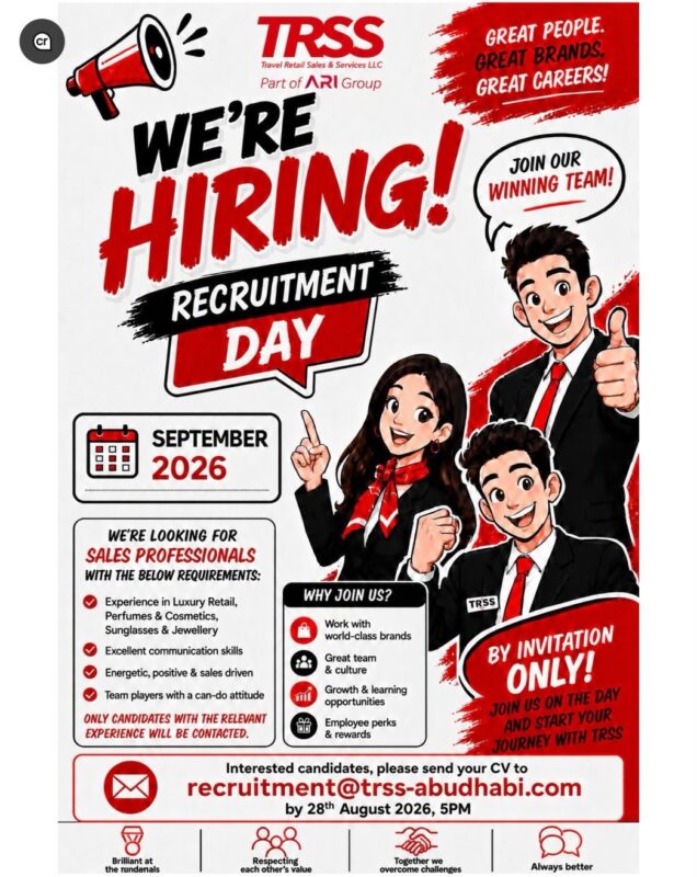 TRSS Abu Dhabi Recruitment Poster