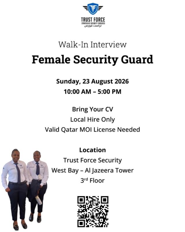 Trust Force Security Walk in Interview Poster