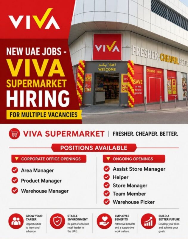 VIVA Supermarket Recruitment Poster