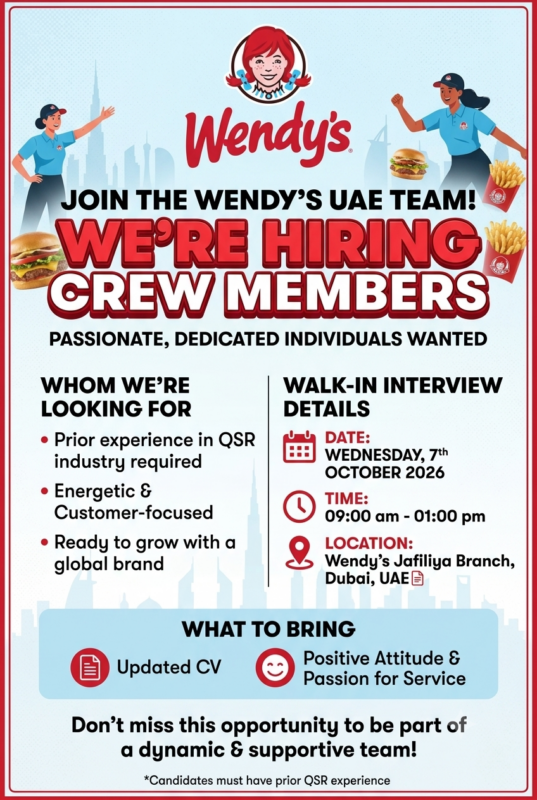Wendy’s Walk in Interview Poster