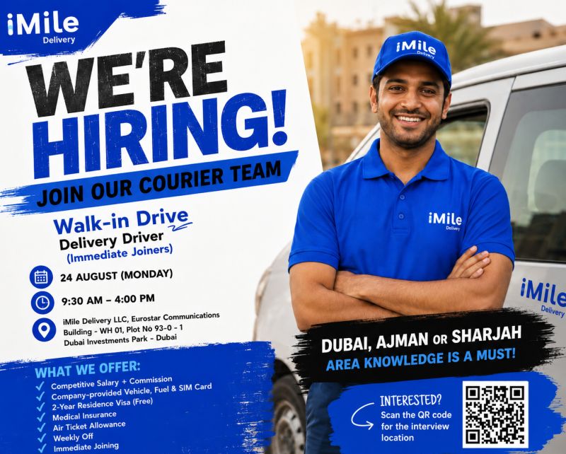 iMile Delivery Walk in Interview Poster