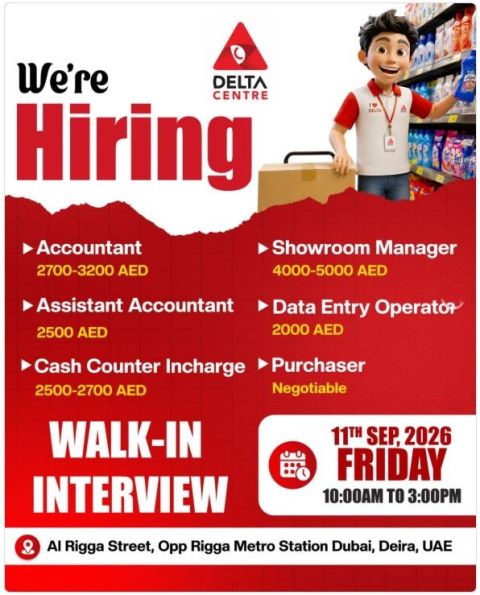 Delta Centre Walk in Interview Poster