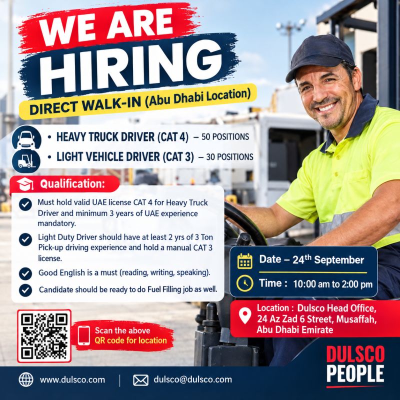 Dulsco Group Walk in Interview Poster