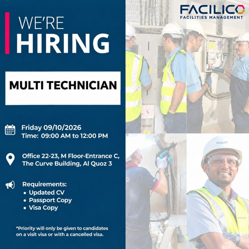 Facilico Walk in Interview Poster