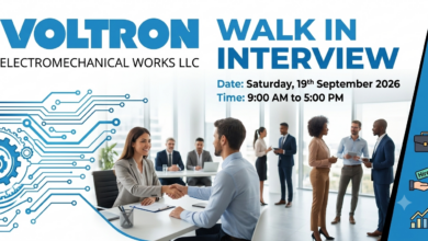 Voltron Electromechanical Works Walk in Interview in Dubai