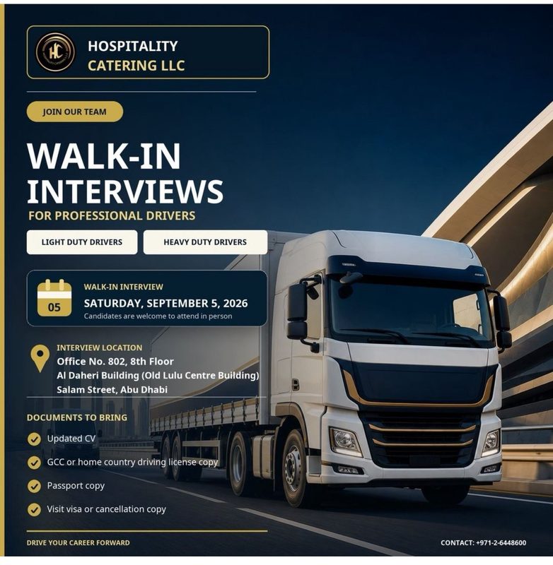 Hospitality Catering Walk in Interview