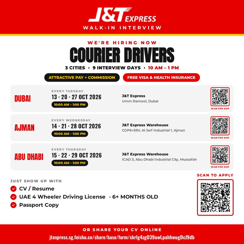 J&T Express Walk in Interview Poster