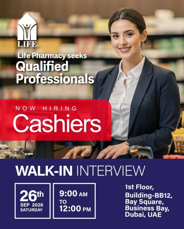 Life Pharmacy Walk in Interview Poster