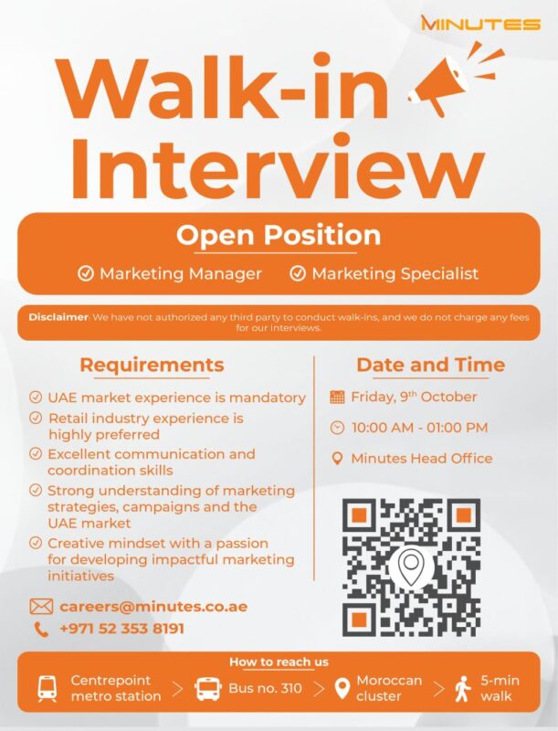 Minutes Walk in Interview Poster