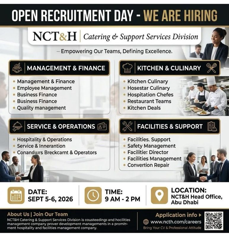 NCT&H Catering Open Recruitment Day Poster