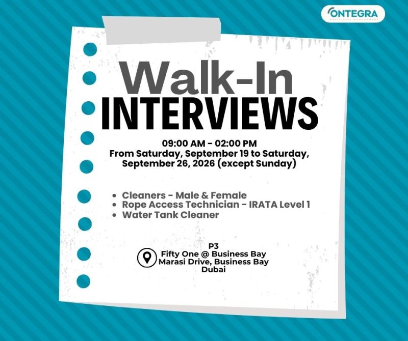 Ontegra Walk in Interview Poster