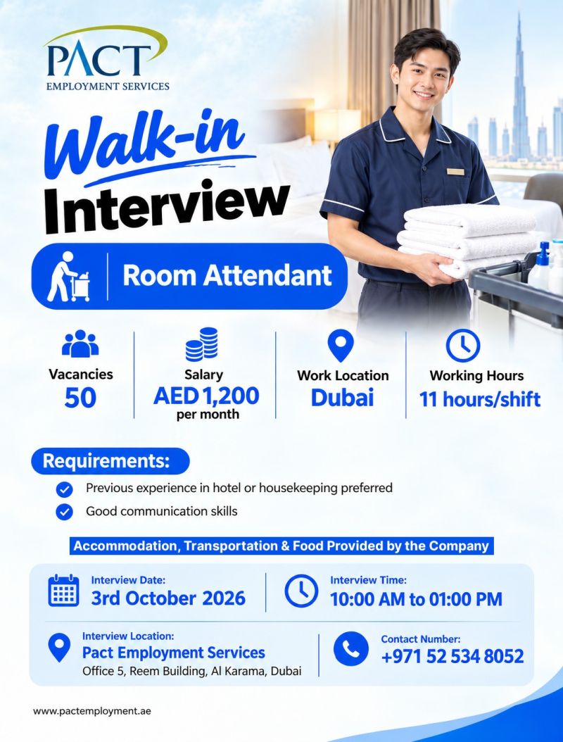 PACT Walk in Interview Poster