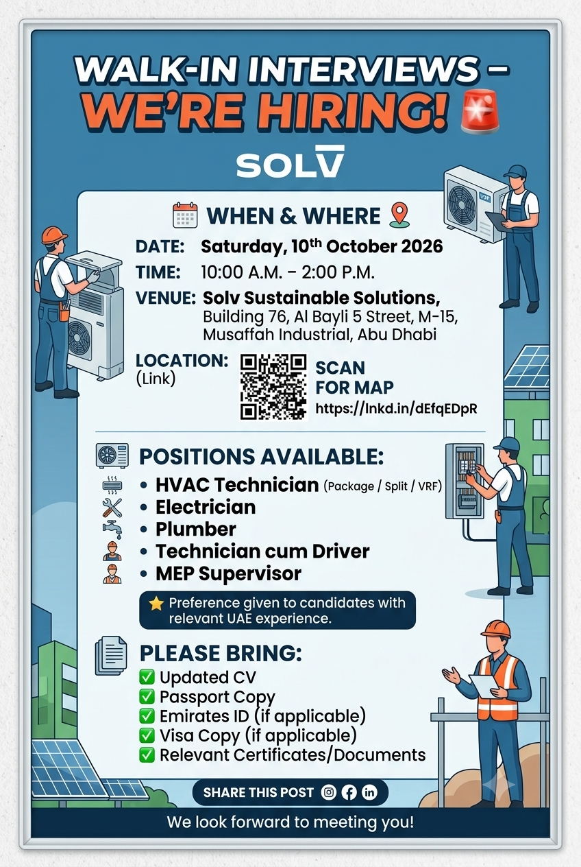 SOLV Group Walk in Interview Poster