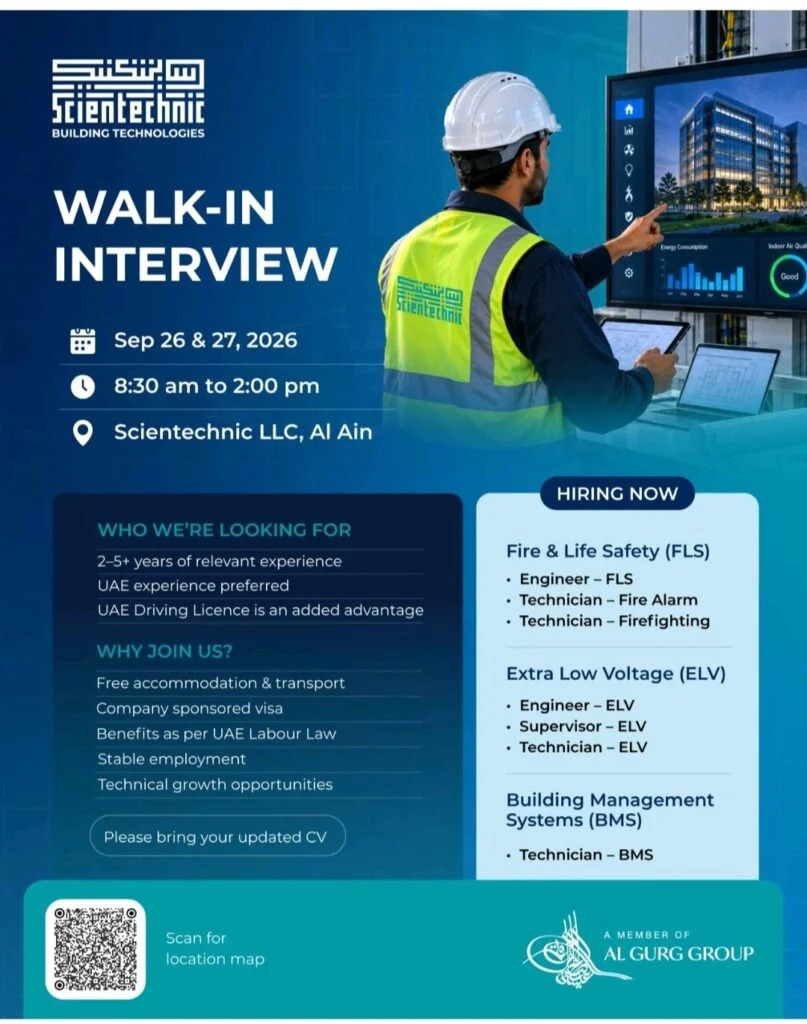 Scientechnic Walk in Interview Poster