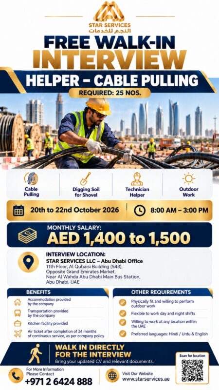 Star Services FM Walk in Interviews Poster
