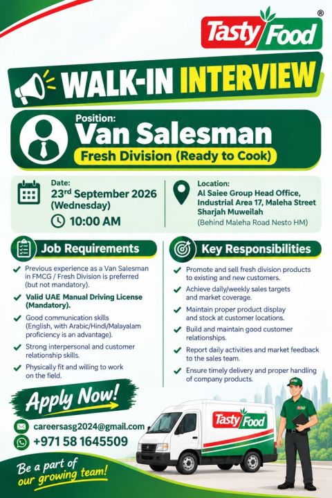Tasty Food Group Walk in Interview Poster