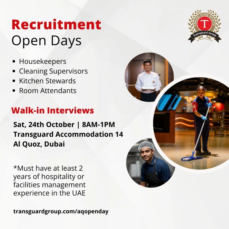 Transguard Group Open Day Recruitment Poster