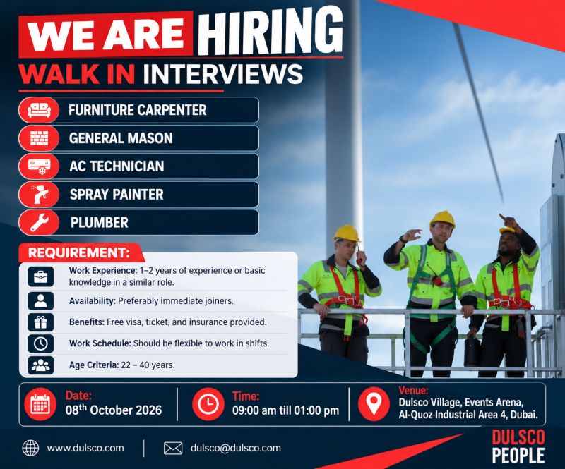 Dulsco Group Walk in Interview Poster