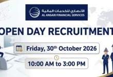 Al Ansari Financial Services Open Day Recruitment in Dubai