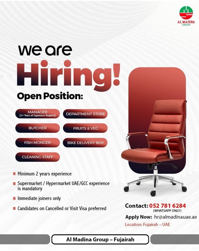 Al Madina Group Recruitment Poster