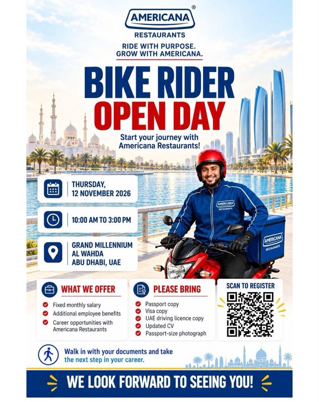 Americana Restaurants Open Day Poster