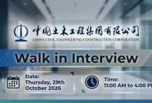 CCECC Walk in Interview in Dubai