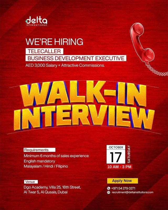 Delta International Institute Walk in Interview iPoster
