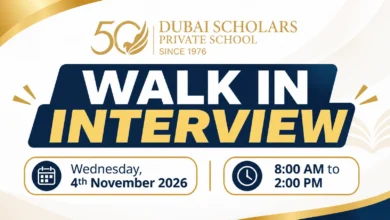 Dubai Scholars Private School Walk in Interview