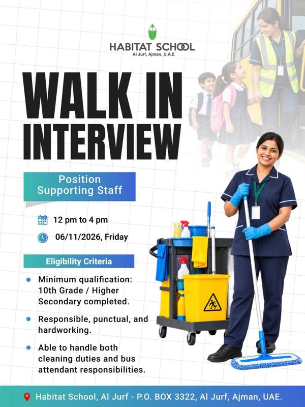 Habitat School Walk in Interview Poster