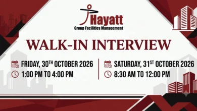 Hayatt Group Walk in Interview in Abu Dhabi