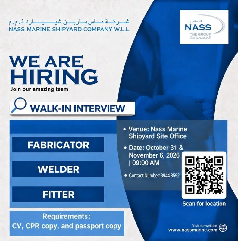 NASS Marine Shipyard Walk in Interview Poster