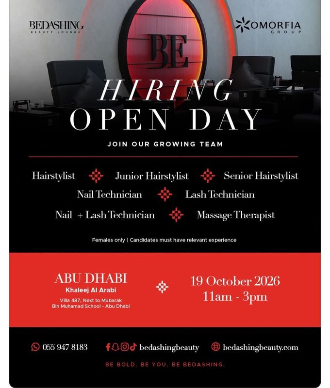 Omorfia Group Open Day Recruitment Poster
