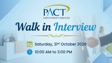 PACT Walk in Interview in Dubai